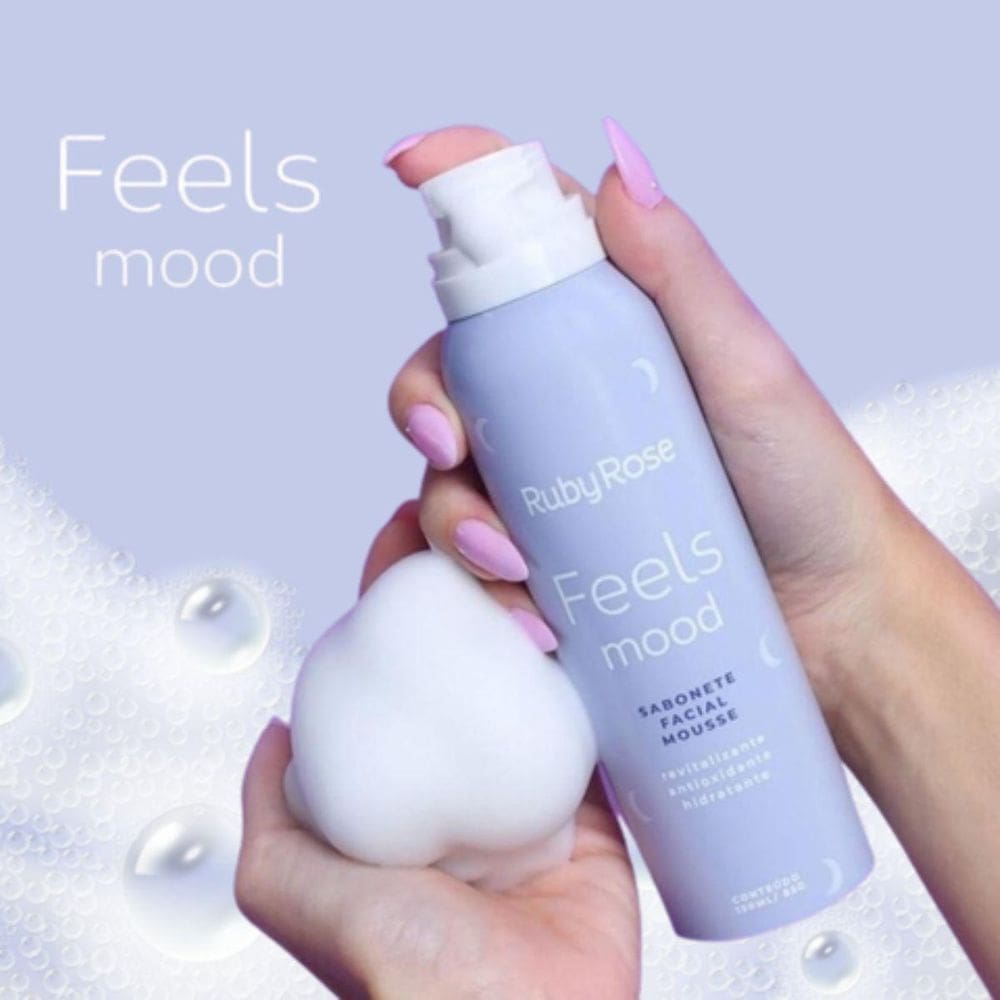 Sabonete Facial Mousse Feels Mood Revitalizante Ruby Rose