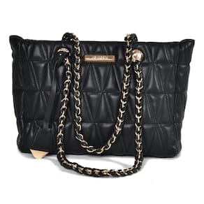 Bolsa Shopper Bag Matelassê Média Via Marte Alça de Ombro Fixa Corrente e Zíper B1129