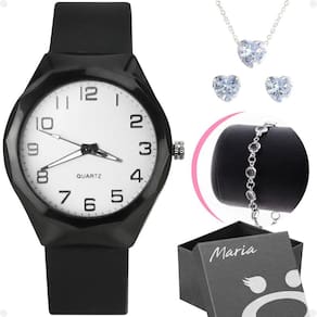 Relogio Feminino Aço Prova Dagua + Caixa Ajustavel  Qualidade Premium Coração Social Moda