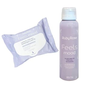 Kit Facial Lenço Demaquilante E Sabonete Mousse Feels Mood