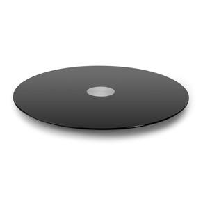 Centro de Mesa Giratório Vidro Preto Forma Collection 60cm