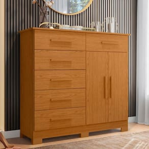 Cômoda 2 Portas 6 Gavetas Xangai Albatroz