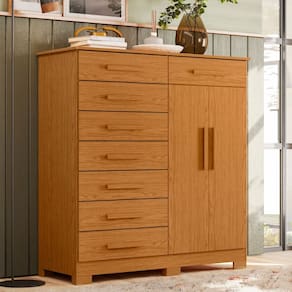 Cômoda 2 Portas 8 Gavetas Verona Albatroz