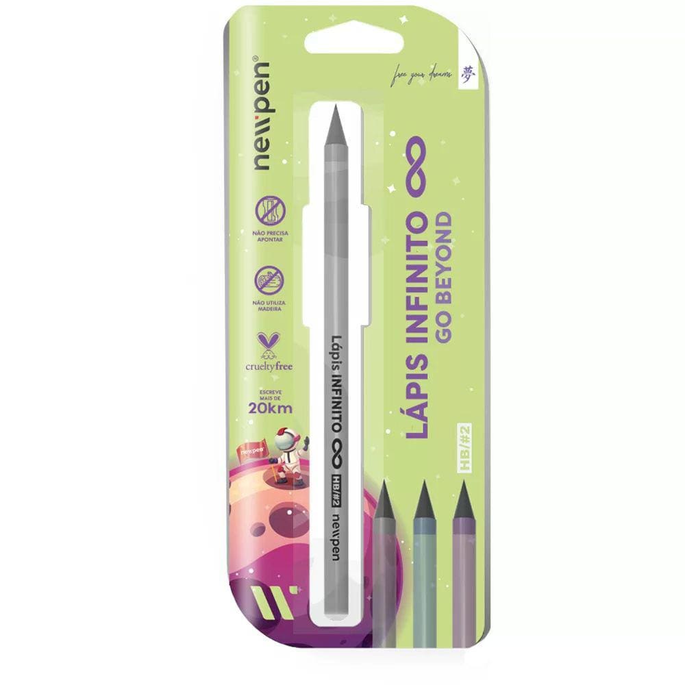 Lápis Infinito HB Preto New Pen Fume 1und
