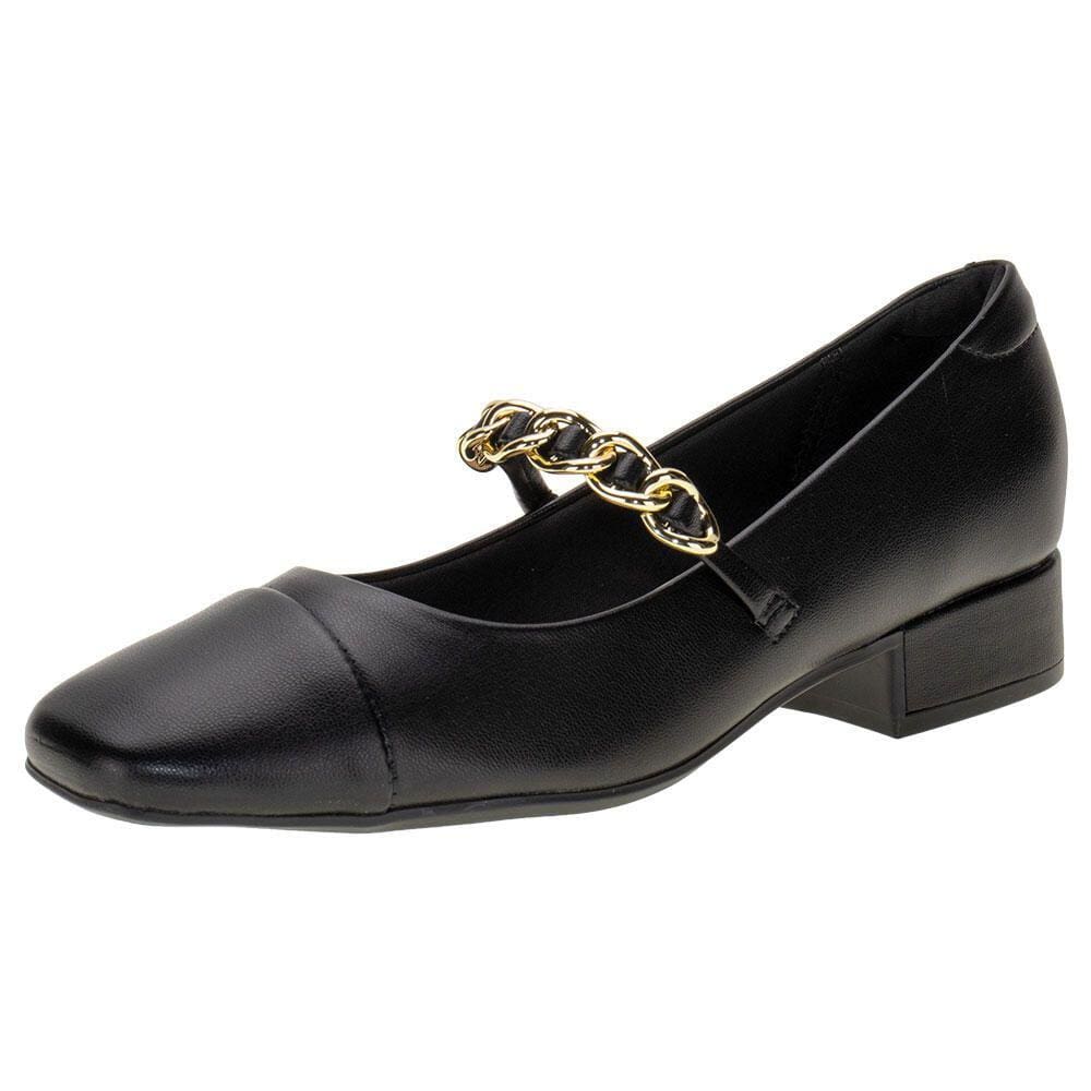 Sapato Feminino Salto Grosso Moleca - 5795104
