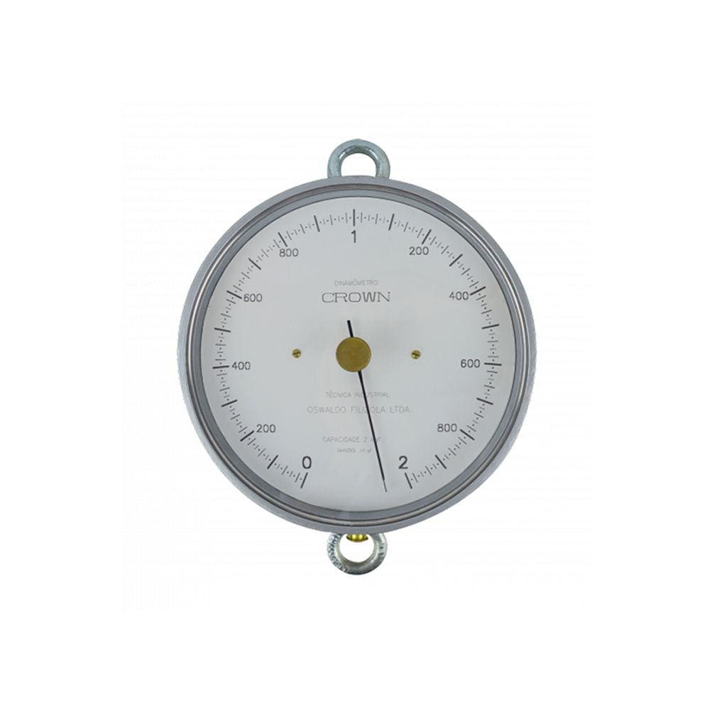 Dinamômetro Circular Faixa 0 A 2Kgf Força Analógico Tração Divisão 10Gf Alumínio Ar-2 Portátil Instrutherm Certificado