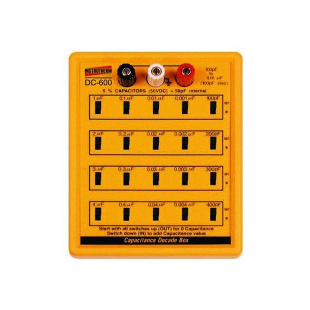 Década Capacitiva Faixa 100Pf A 11,111Mf Dc-600 Portátil Instrutherm Com Certificado Calibração
