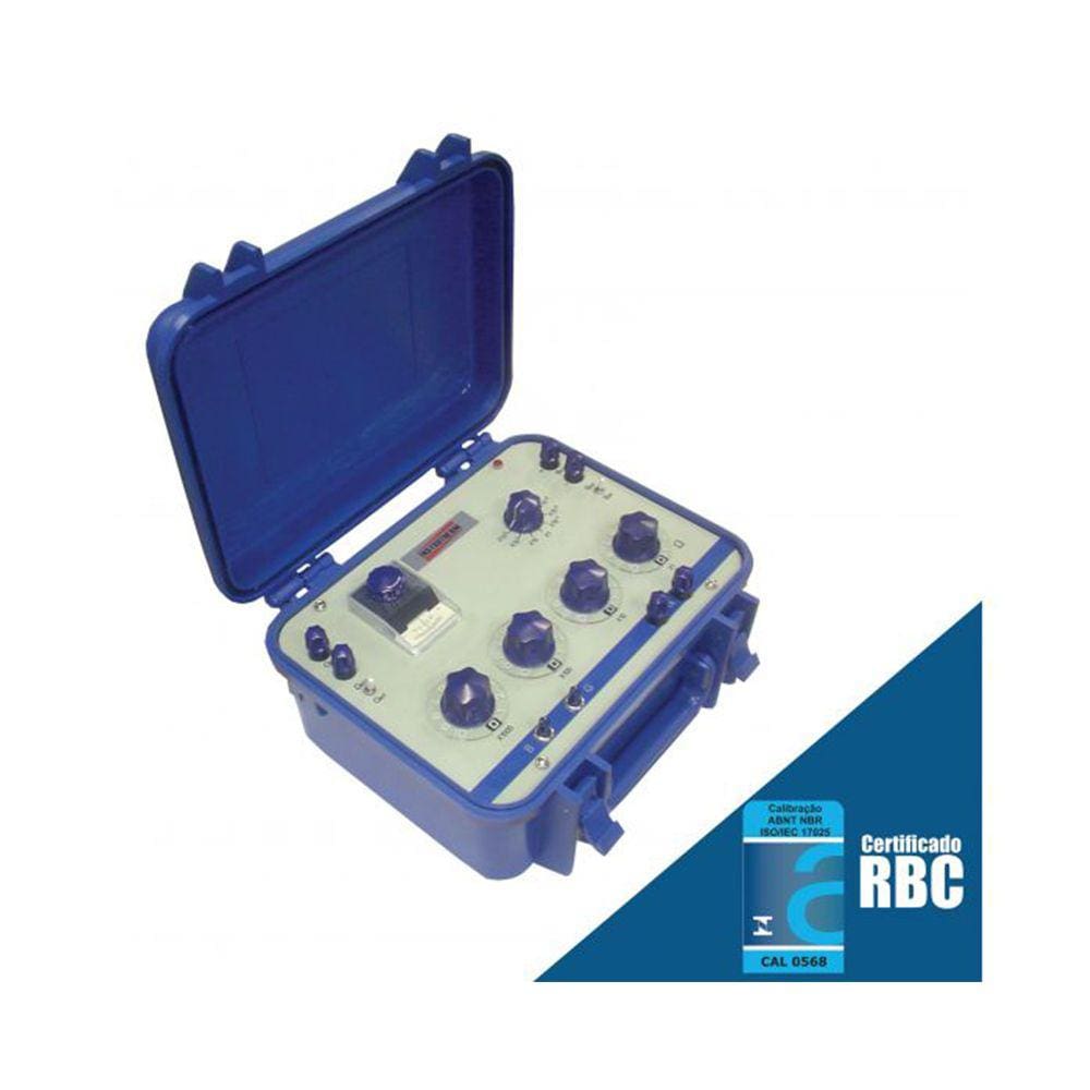 Ponte Wheatstone Galvanômetro Embutido Indicador Nulo Fonte Energia Interna Instrutherm Com Certificado Acreditada Rbc