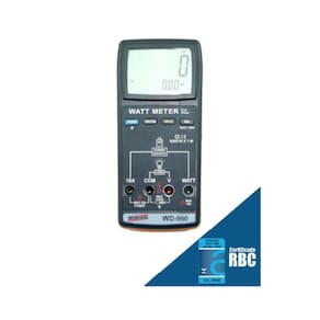 Wattímetro Digital Corrente Tensão Potência Ativa Grandezas Elétricas Wd-960 Portátil Instrutherm Com Certificado Rbc