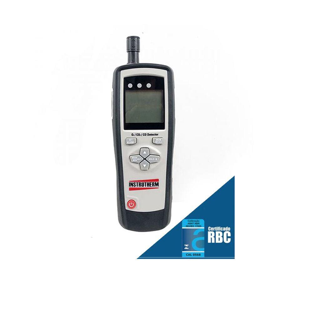 Detector 3 Gases Detecção Oxigênio Dióxido Monóxido Carbono Bateria Recarregável Dg-300 Portátil Tripé Certificado Rbc