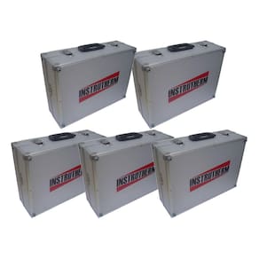 Kit 5 Maleta Transporte Alumínio Divisórias 34x24x15cm Chave Ferramentas Pesca Acessórios Ma-810 Portátil Instrutherm