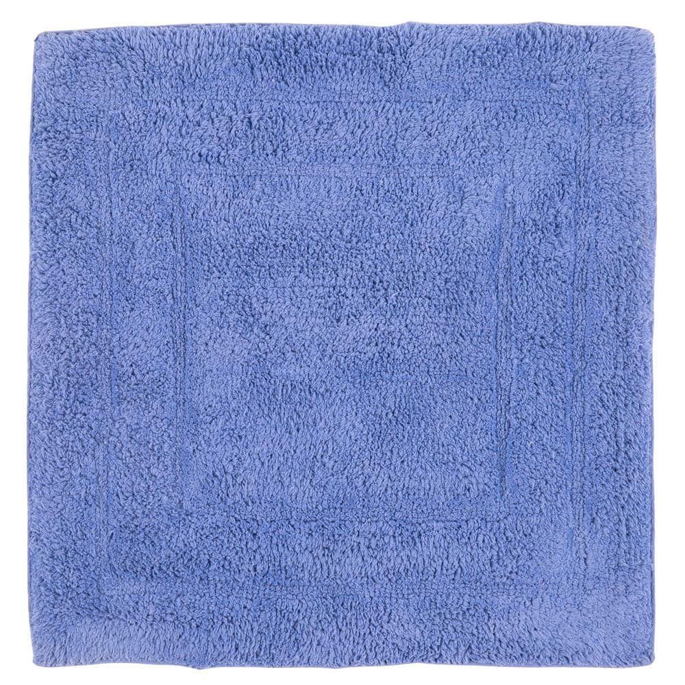 Tapete De Banheiro Algodão Quadrado Vizapi Assam 60X60Cm Azul Jeans