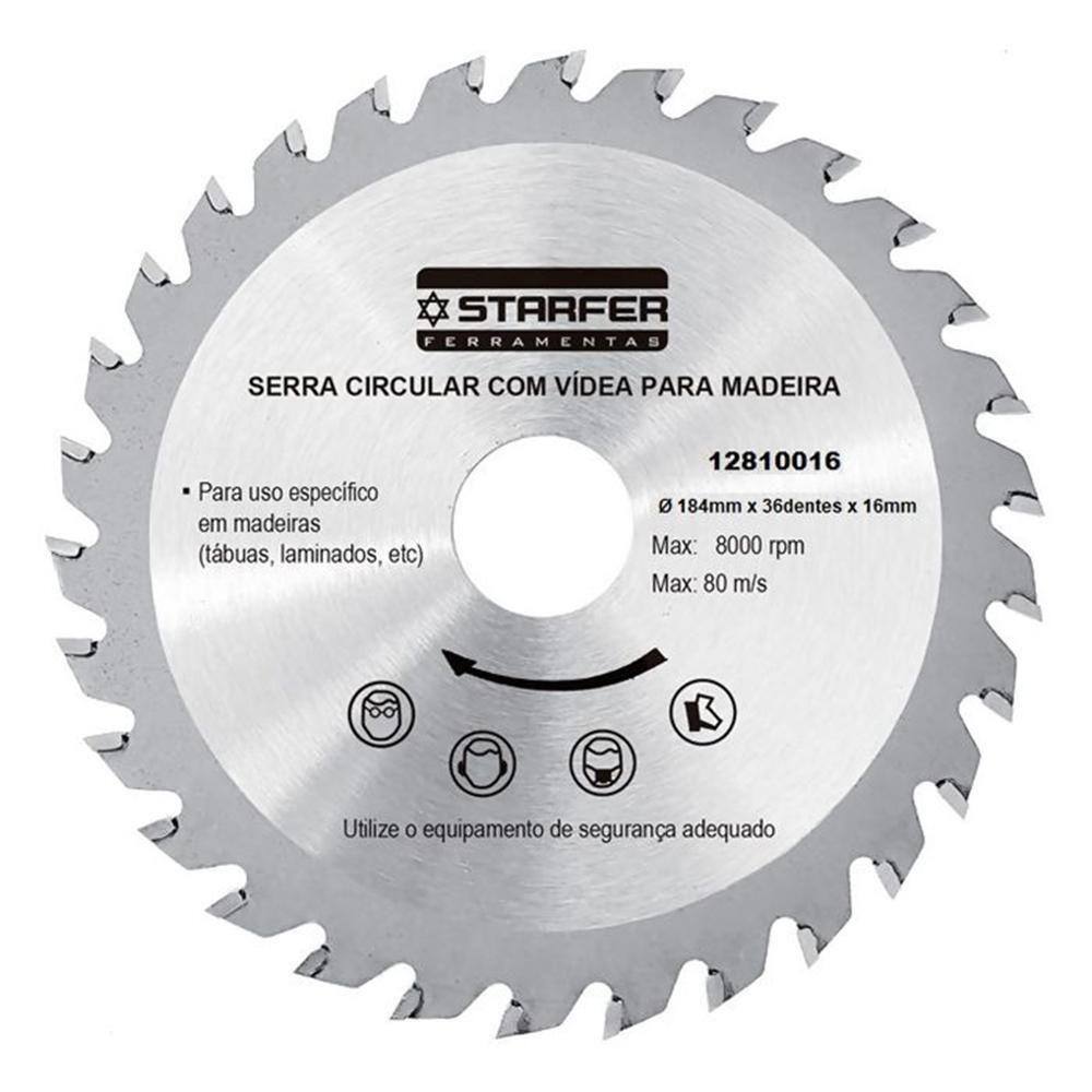 Serra Circular Com Vídea Para Madeira 7.1/4 X 36 Dentes