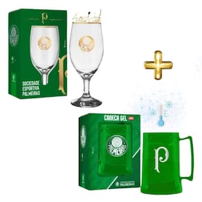 Kit 1 Taça Copo Tulipa Windsor 330Ml Chopp + 1 Caneca Gel