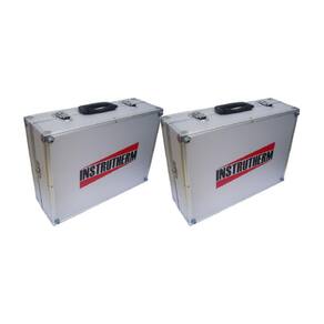Kit 2 Maleta Transporte Alumínio Divisórias Chave Ferramentas Pesca Acessórios Manicure Ma-800 Portátil Instrutherm