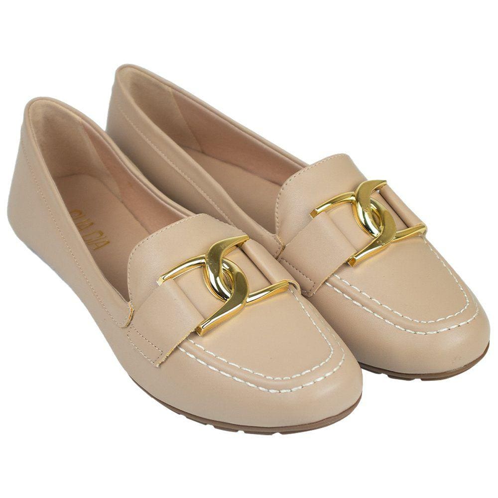 Mocassim Sua Cia Latte Feminina