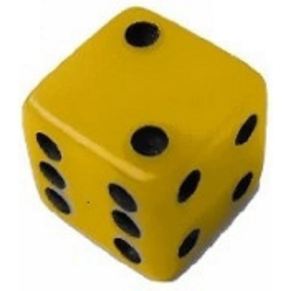 Jogo De Dado 16mm (1,6cm) Amarelo Mostarda EJ Games