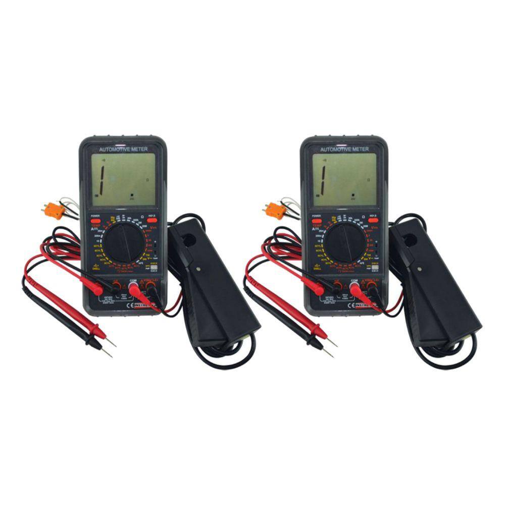Kit 2 Multímetro Digital Automotivo Tensão Corrente Tacômetro Garra Indutiva Mda-240 Portátil Instrutherm Capa Proteção