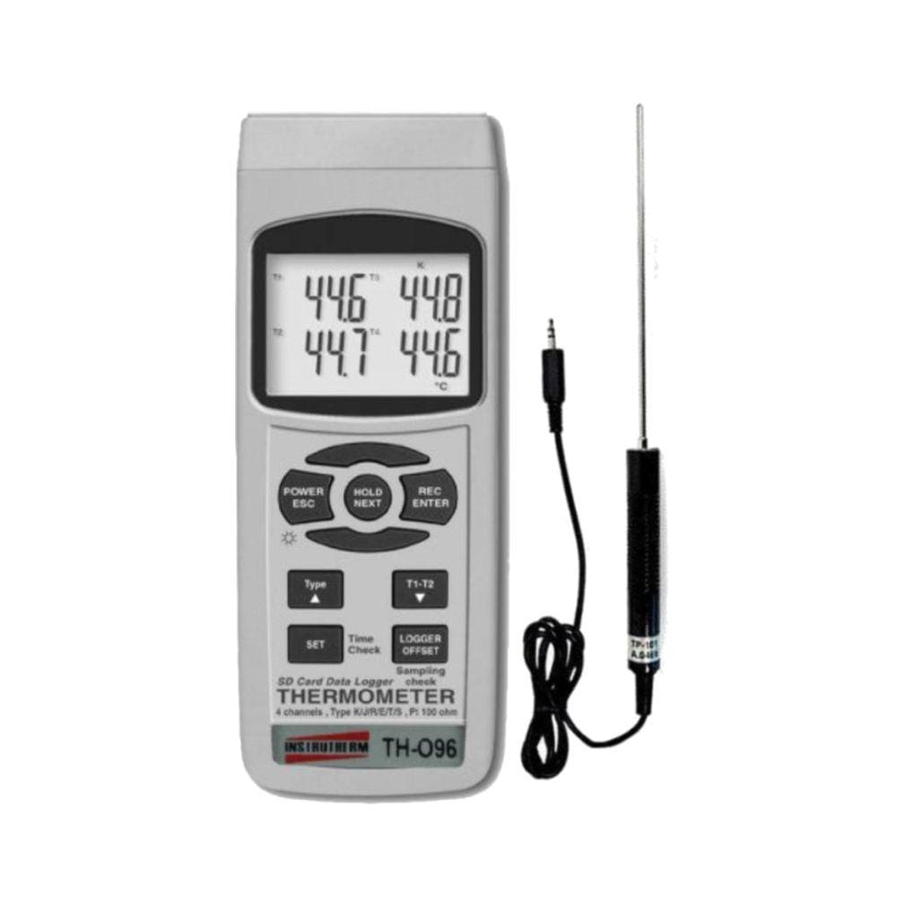 Termômetro Digital Tipo K E J C Datalogger 16000 Dados Memória Máx Mín Th-096 Portátil Instrutherm Sensor Temperatura Pt