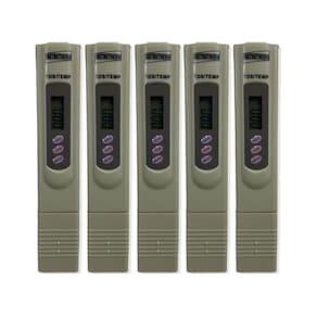 Kit 5 Medidor Tds Dureza D´Água Tipo Caneta Temperatura Condutividade Elétrica Ec Tds-110 Portátil Instrutherm Estojo