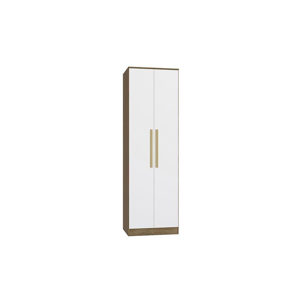 Guarda-Roupa 2 Portas Kappesberg Adapt Nogueira/Branco