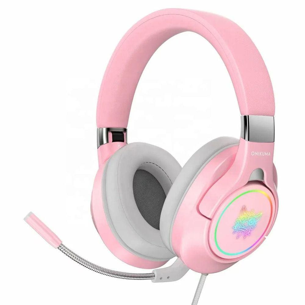 Fone de ouvido gamer onikuma k15 com luz de led, headset