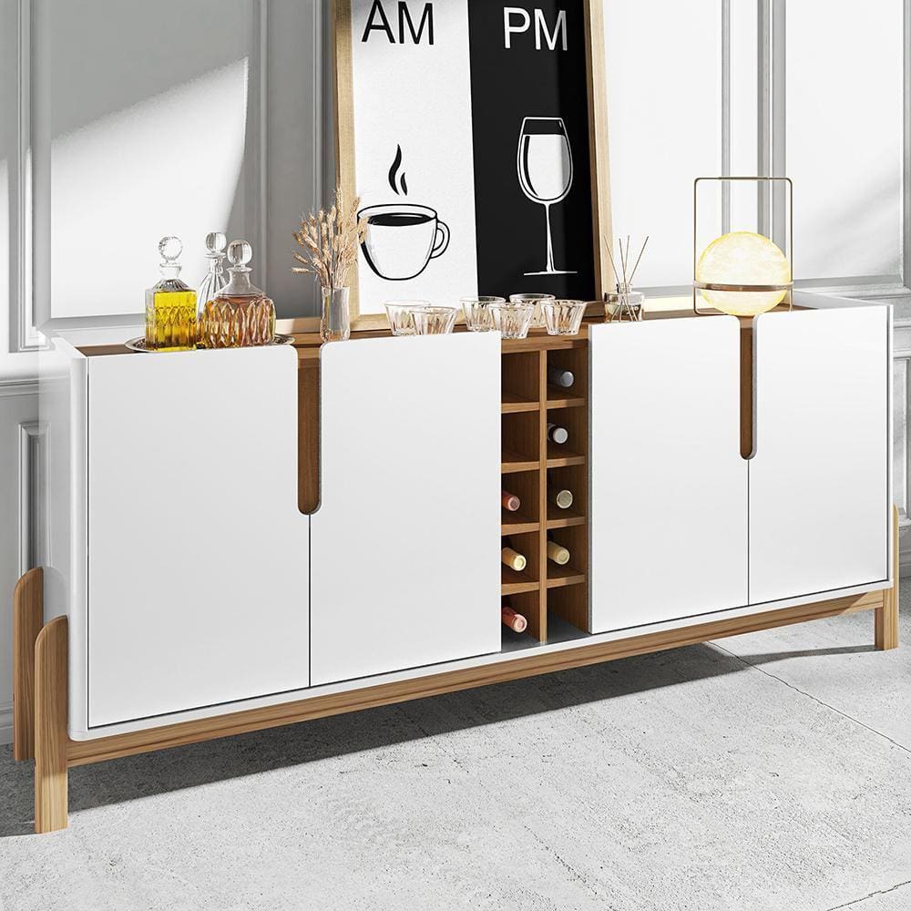 Buffet 190cm 4 Portas Lizz Casa D Branco/Cedro