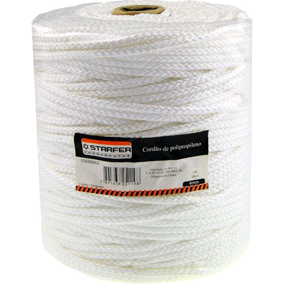 Corda Cordao Polipropileno Multiuso Amarração Amarrar Carga 3,5mm 1kg - Starfer