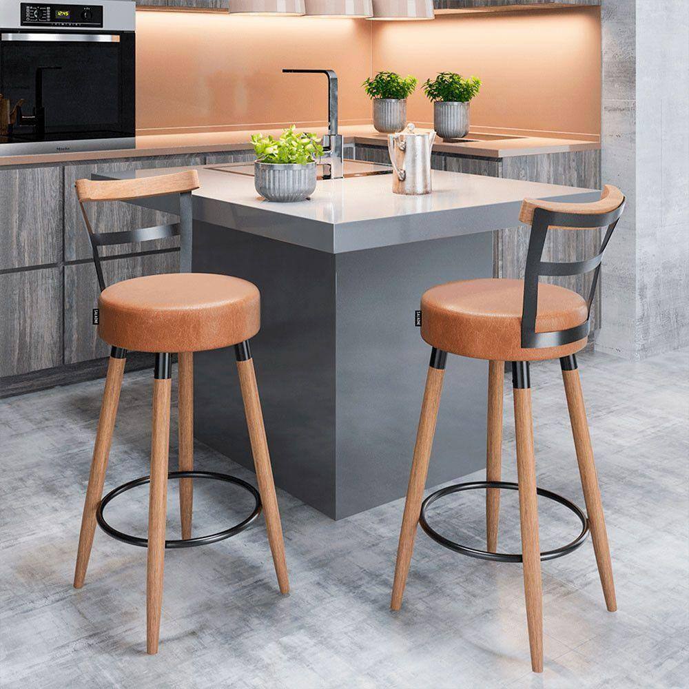 Kit 2 Banquetas Moscou Cor Amarula - Speciale Home Amarula