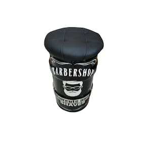 Banco Tambor Vintage Barbershop Tonel Puff Barbearia