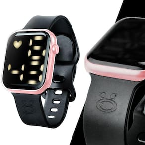 Relógio Feminino Rosa Digital Prova D`Água Silicone Quadrado