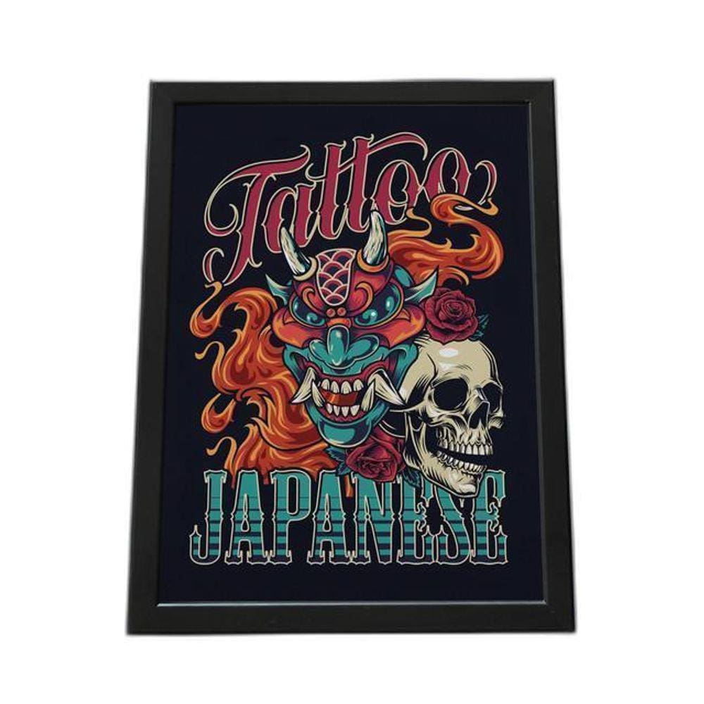 Quadro Com Moldura Tatto Japonese