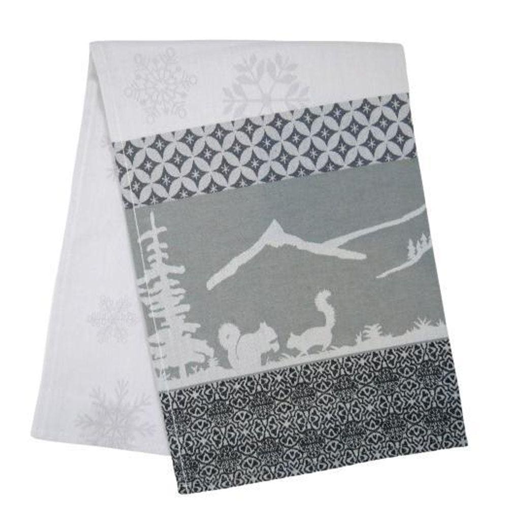 Pano De Prato Nordic Cinza 50X70 Cm 100% Algodão