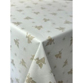 Toalha De Mesa Anjo Dourados Em Jacquard 1.60X2.20M