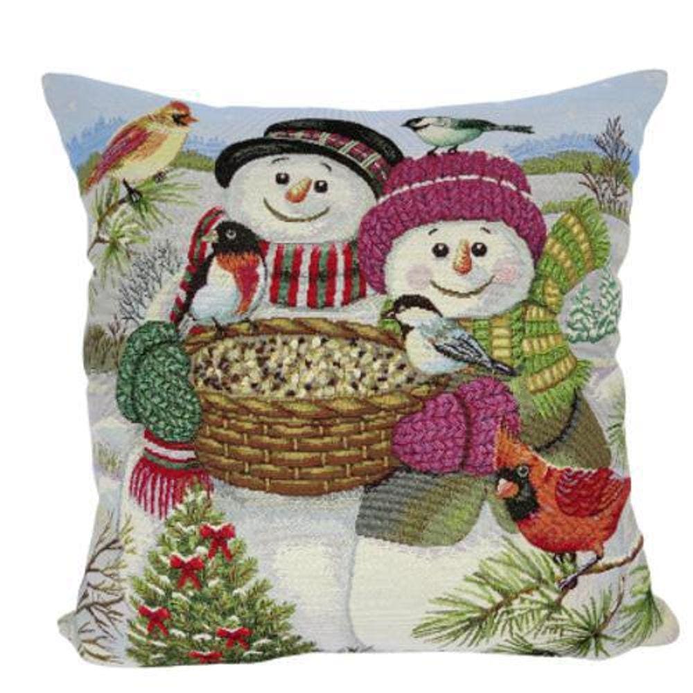 Capa De Almofada Bonecos De Neve 45x45cm
