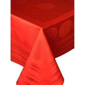 Toalha De Mesa Adamascada Mandala Terracota 100%Algodão 1.50X3.00M - 8-10 Lugares