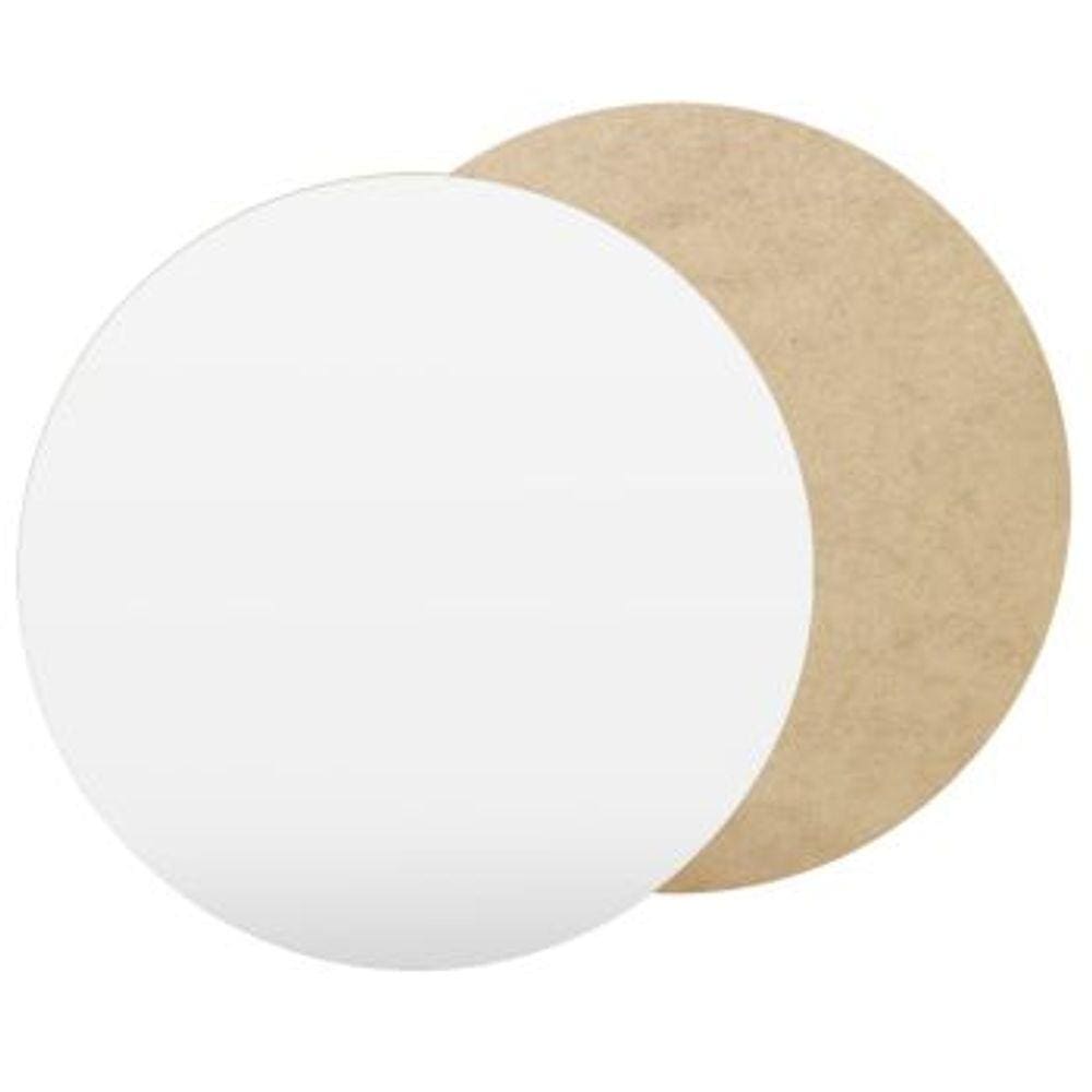 Cake Board 15cm Tabua Prato de Bolo e Confeitaria Em Mdf Branco Redondo Kit Com 10