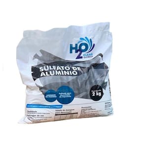 Limpador Piscina Sulfato Alumínio 1 Unidade 2Kg H2O Clean