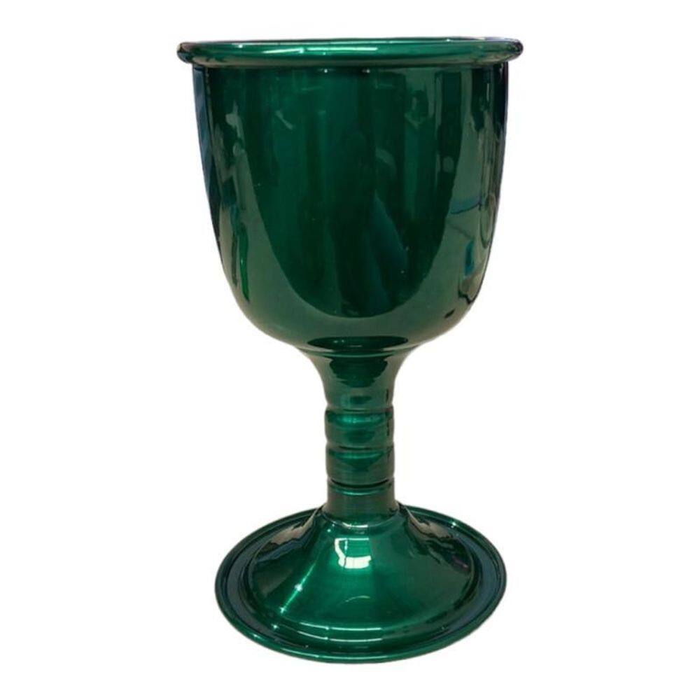 Cálice Para Ritual Em Alumínio Pintado De Verde 14Cm 200 Ml