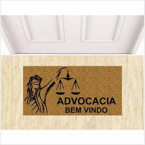 Tapete Capacho Themis Advocacia Direito Bem vindo 80X40 cm.
