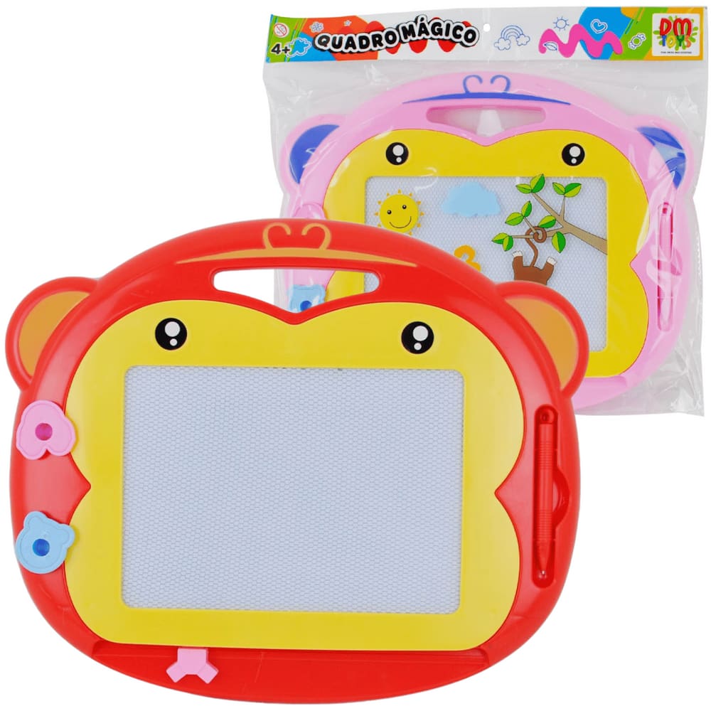 Brinquedo Quadro de Desenho Mágico Macaco Vermelho Dm Toys