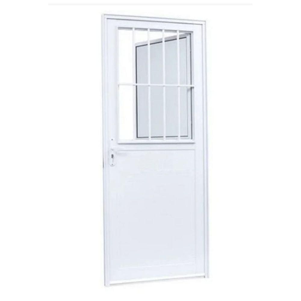 Porta Social 210x80 L/Esq. - Alumínio Branco - Linha 25