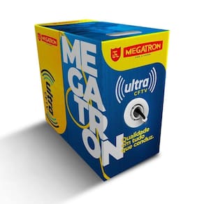 Cabo Ultra Cftv 4px24 Awg Preto Megatron - Cx - 300