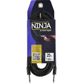 Cabo Para Guitarra 7,62m Ninja Guitarra Preto Santo Angelo