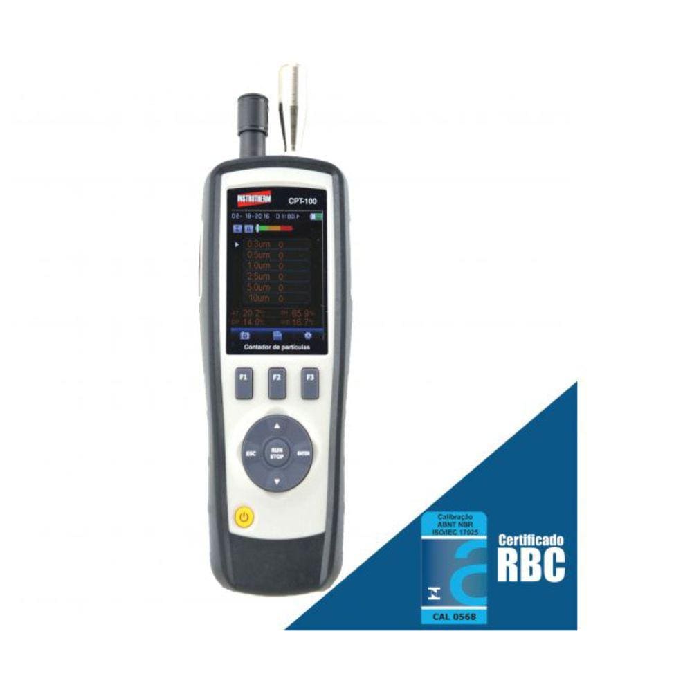 Contador Partículas Digital Temperatura Umidade Ar 6 Canais Ponto Orvalho Bulbo Câmera Cpt-100 Portátil Certificado Rbc