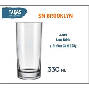 06 Copos Brooklyn 330Ml Cerveja Refrigerante Suco Batida