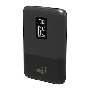 Power Bank 6500mAh USB Carga Rápida Tipo C e USB - ELG