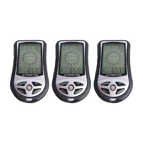 Kit 3 Barômetro Altímetro Multifunções Relógio Previsão Tempo Bússola Pressão Ar Termômetro Bar-100 Portátil Instrutherm