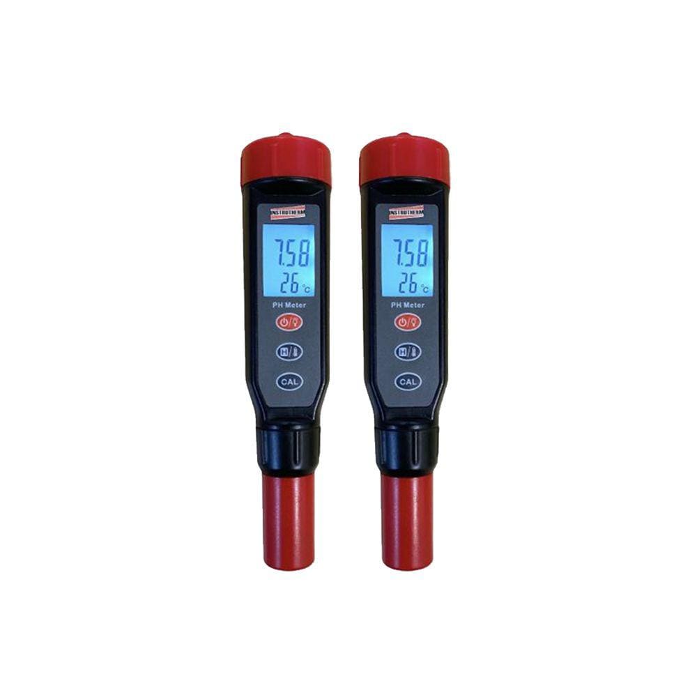 Kit 2 Medidor Ph Digital Bolso Escala 0 A 14Ph À Prova D`água Ph-1800 Portátil Instrutherm Com Estojo