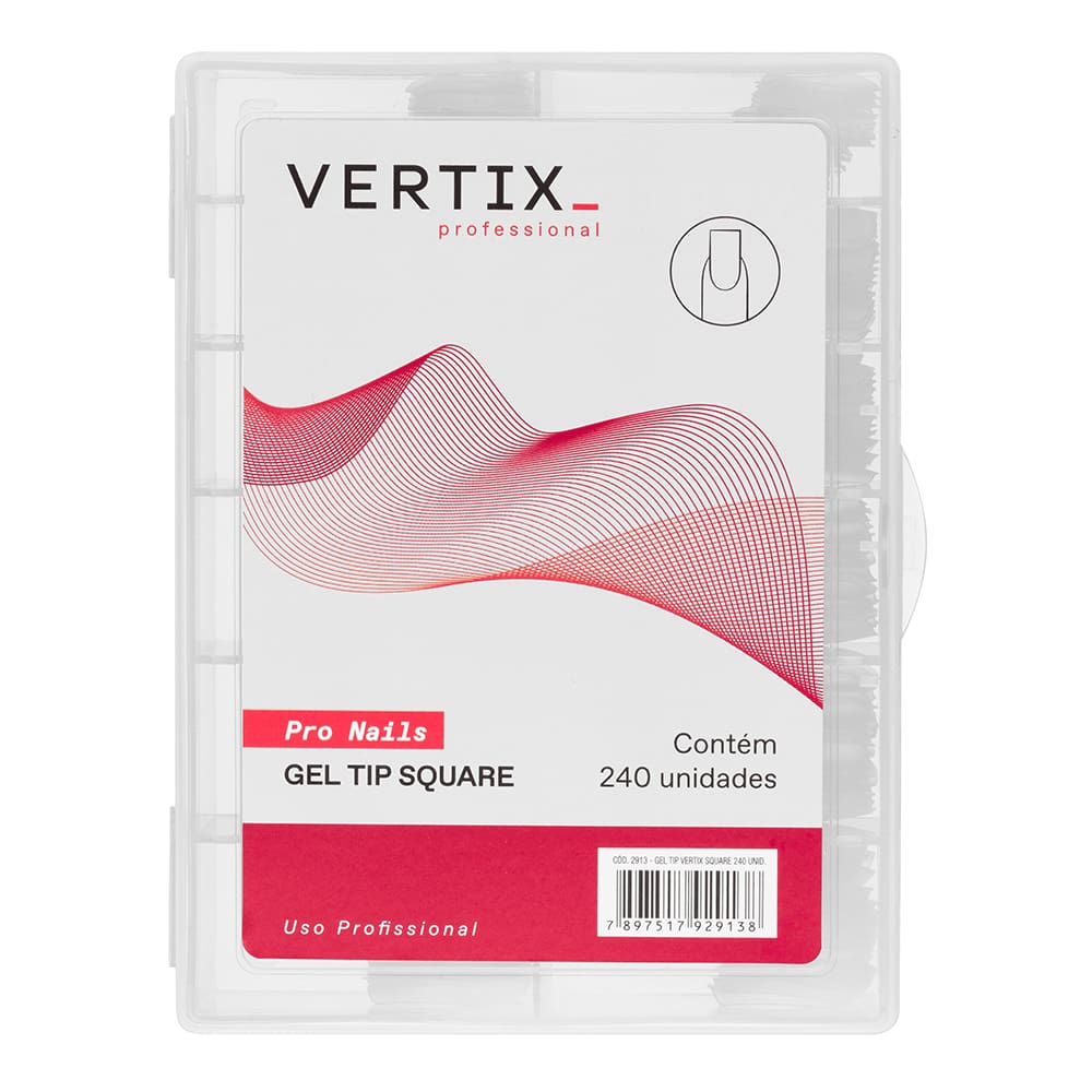 Gel Tip Square 240 Unidade Vertix